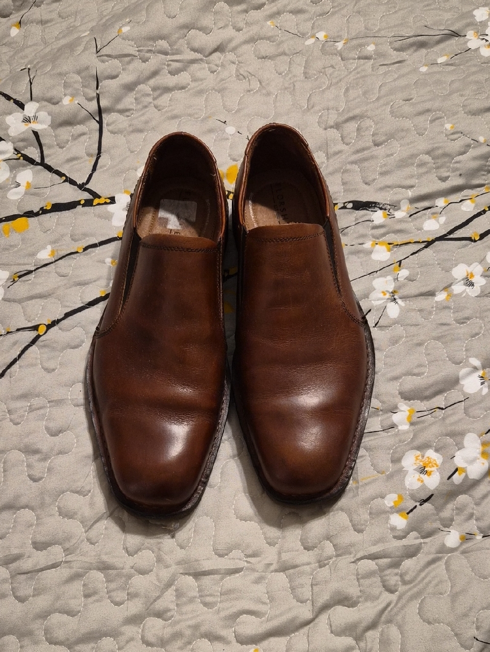 Florsheim Brown Leather Slip-On Loafers
